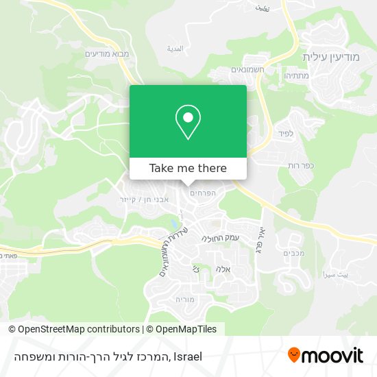 המרכז לגיל הרך-הורות ומשפחה map