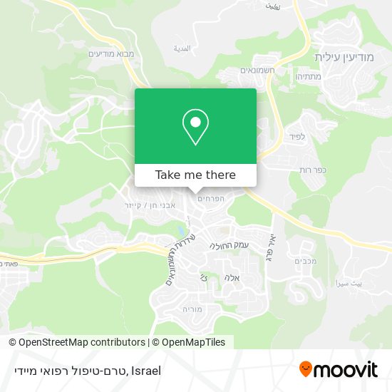 טרם-טיפול רפואי מיידי map