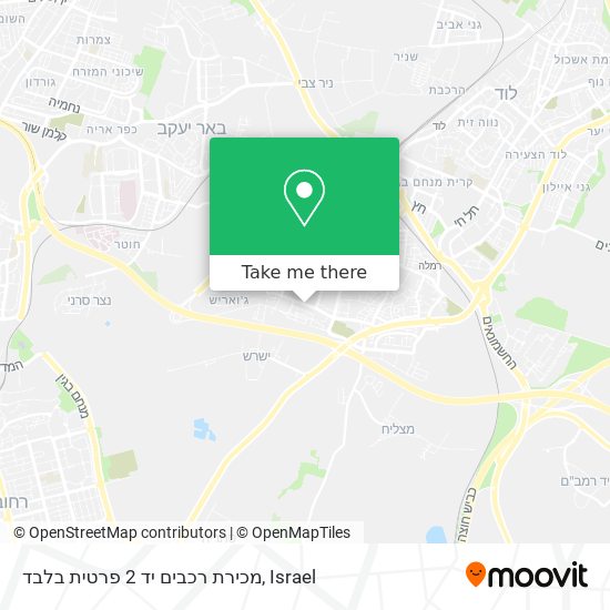 מכירת רכבים יד 2 פרטית בלבד map