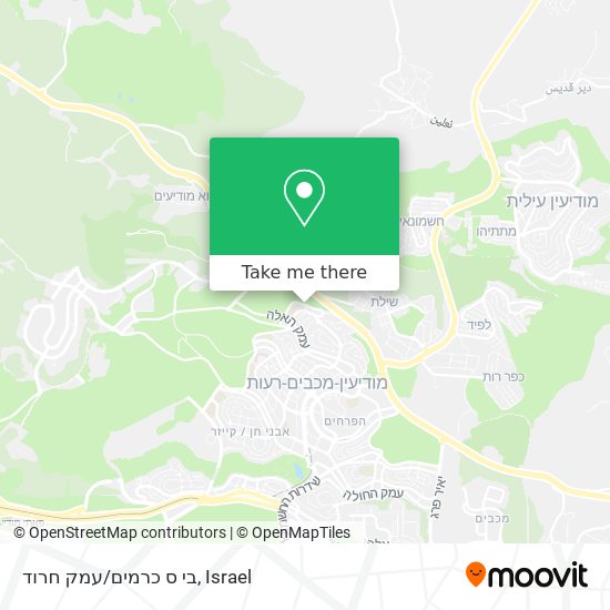 בי ס כרמים/עמק חרוד map