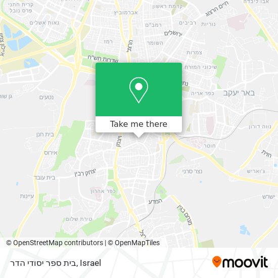 בית ספר יסודי הדר map