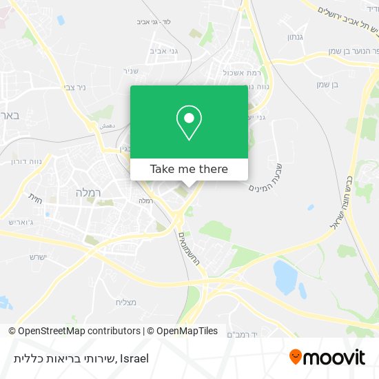 שירותי בריאות כללית map