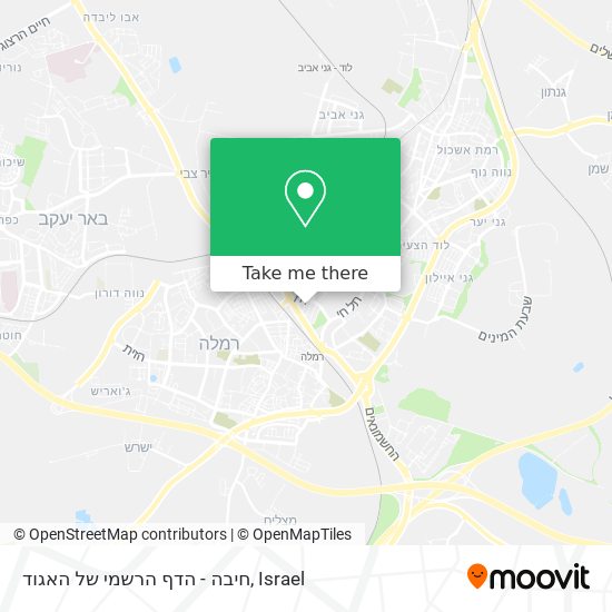 חיבה - הדף הרשמי של האגוד map