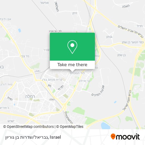 Карта גבריאל/שדרות בן גוריון