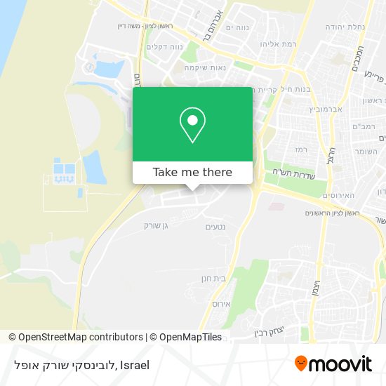 לובינסקי שורק אופל map