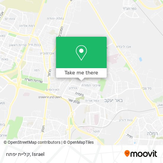 קליית יפתח map