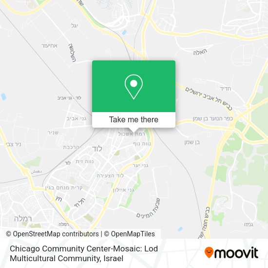 Карта Chicago Community Center-Mosaic: Lod Multicultural Community