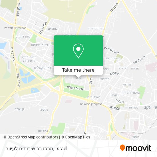 מרכז רב שירותים לעיוור map