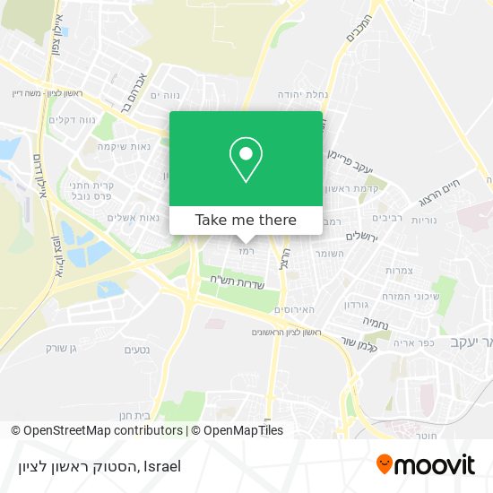 הסטוק ראשון לציון map