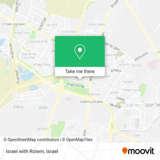 Карта Israel with Rotem