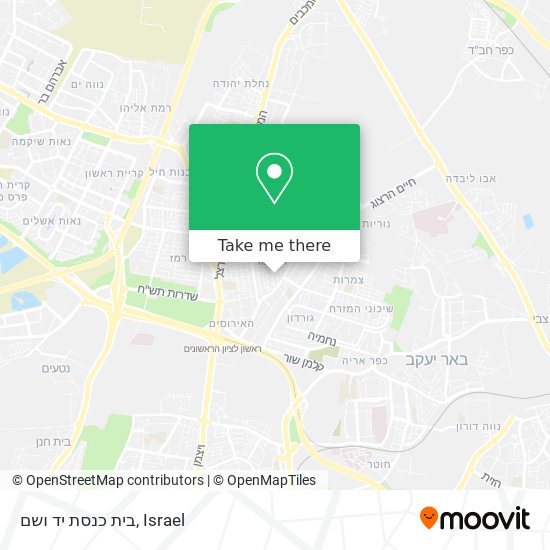 בית כנסת יד ושם map