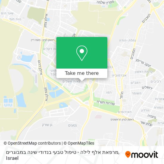 מרפאת אלף לילה - טיפול טבעי בנדודי שינה במבוגרים map