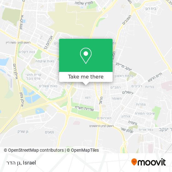 Карта גן הדר