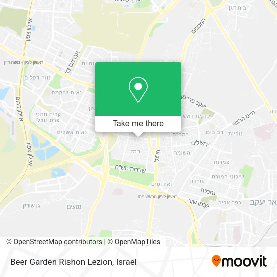 Карта Beer Garden Rishon Lezion