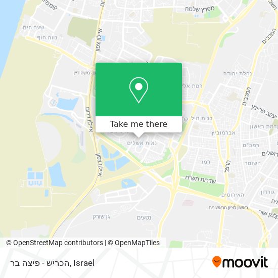 הכריש - פיצה בר map