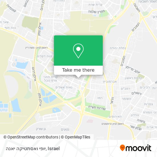 יופי ואסתטיקה יאנה map