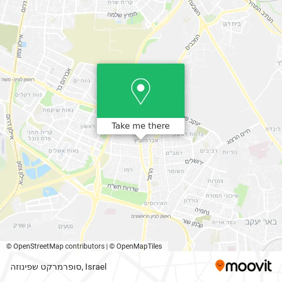 Карта סופרמרקט שפינוזה