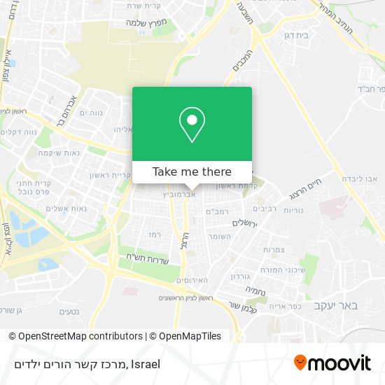 מרכז קשר הורים ילדים map