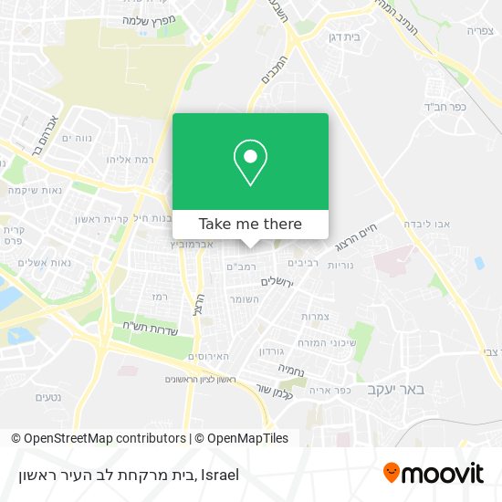 Карта בית מרקחת לב העיר ראשון