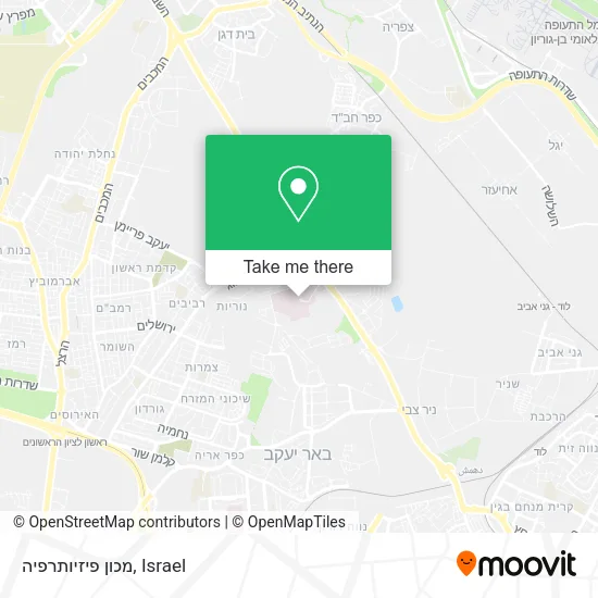 Карта מכון פיזיותרפיה