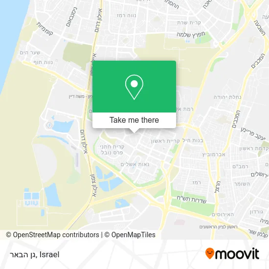 Карта גן הבאר