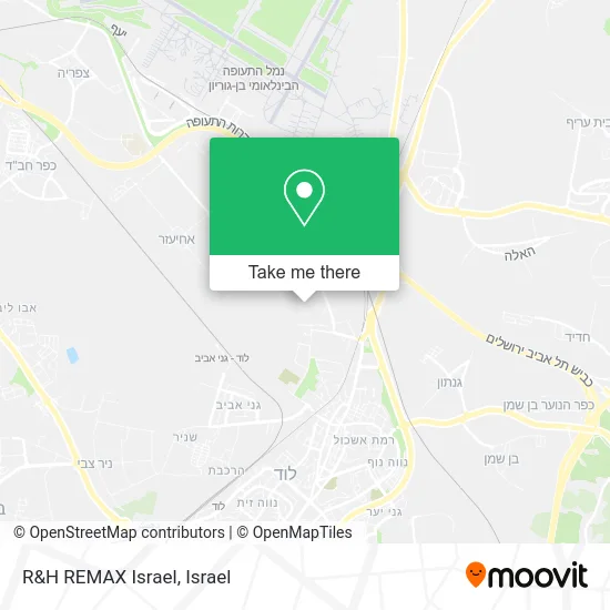 R&H REMAX Israel map