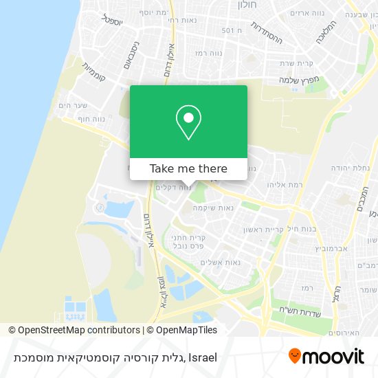 גלית קורסיה קוסמטיקאית מוסמכת map