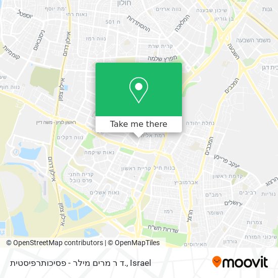 ד ר מרים מילר - פסיכותרפיסטית. map