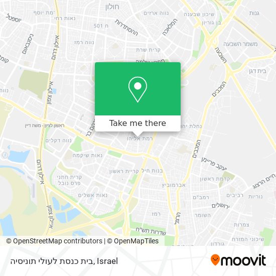 בית כנסת לעולי תוניסיה map