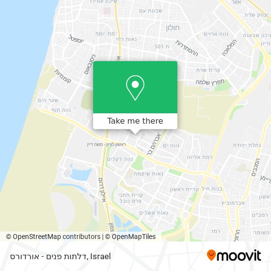 דלתות פנים - אורדורס map