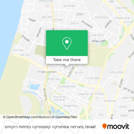 פארמה אסתטיקה קוסמטיקה בפיתוח רוקחים map