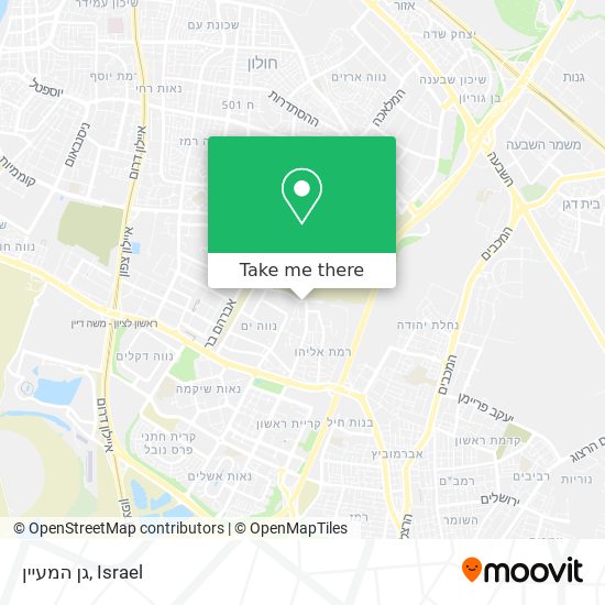 גן המעיין map