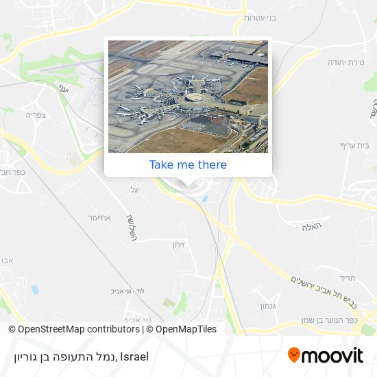 נמל התעופה בן גוריון map