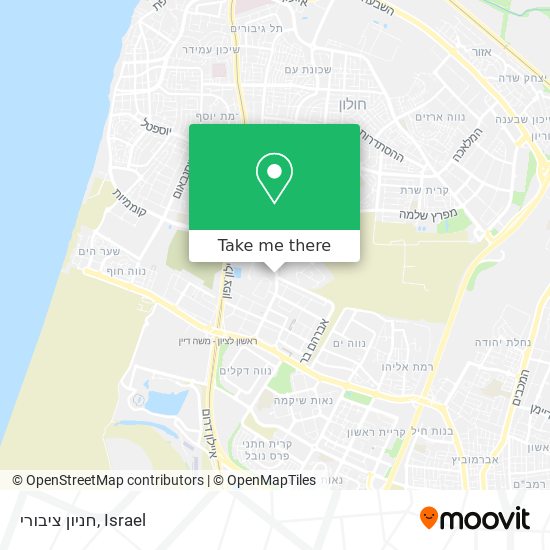 חניון ציבורי map