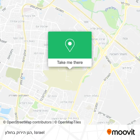 Карта הגן הירוק בחולון