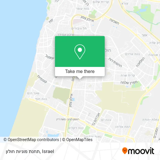 Карта תחנת מוניות חולון