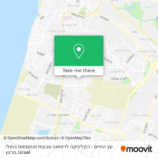 עץ החיים - הקליניקה לרפואה טבעית והתמחות בחולי סרטן map