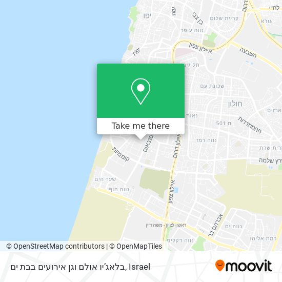 Карта בלאג’יו אולם וגן אירועים בבת ים