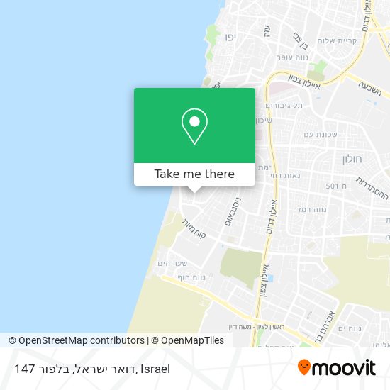 דואר ישראל, בלפור 147 map