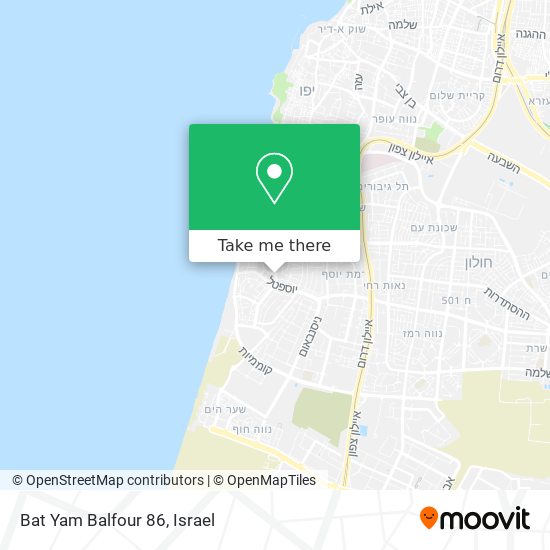 Карта Bat Yam Balfour 86