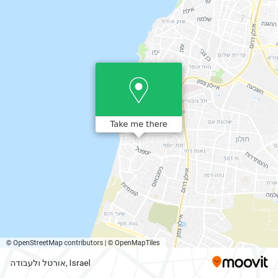 אורטל ולעבודה map