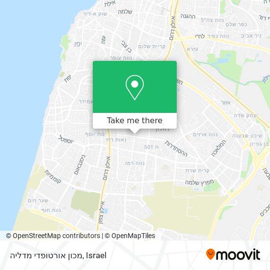 מכון אורטופדי מדליה map