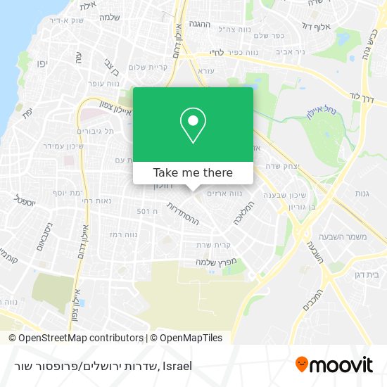 Карта שדרות ירושלים/פרופסור שור
