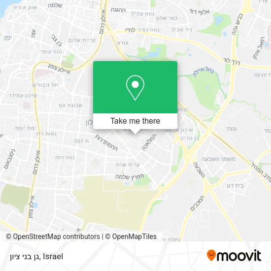 Карта גן בני ציון