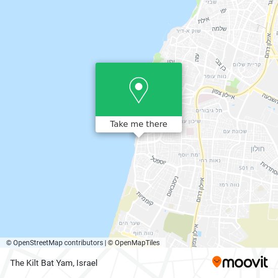 The Kilt Bat Yam map