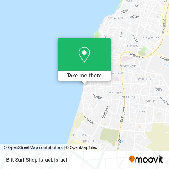 Bilt Surf Shop Israel map