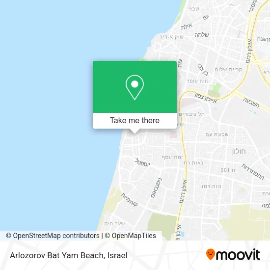 Arlozorov Bat Yam Beach map