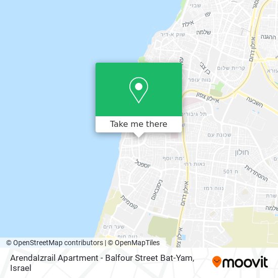 Карта ArendaIzrail Apartment - Balfour Street Bat-Yam