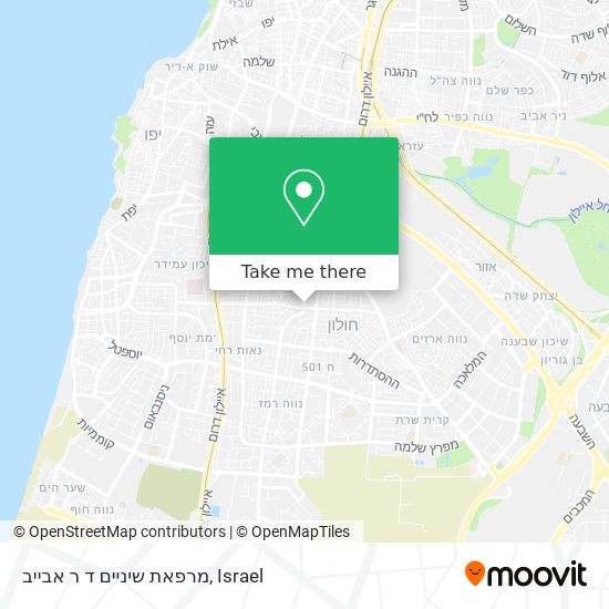 Карта מרפאת שיניים ד ר אבייב