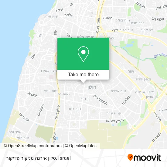 Карта סלון אירנה מניקור פדיקור